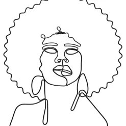 Bilder-KARE Design Wandobjekt Wire African Woman 50X57Cm
