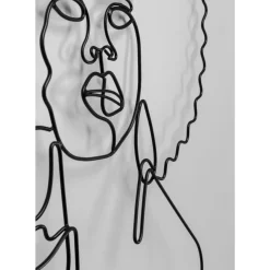 Bilder-KARE Design Wandobjekt Wire African Woman 50X57Cm