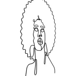 Bilder-KARE Design Wandobjekt Wire African Woman 50X57Cm