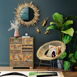Bilder-KARE Design Wandschmuck Atlas Beetle Gold