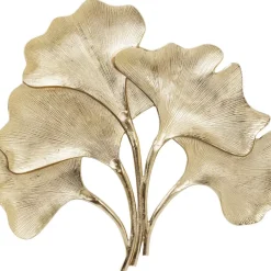 Bilder-KARE Design Wandschmuck Ginkgo Gold Gros