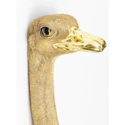 Bilder-KARE Design Wandschmuck Ostrich Gold