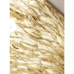 Bilder-KARE Design Wandschmuck Wings Gold-Weis 120X120Cm