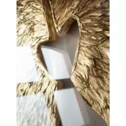 Bilder-KARE Design Wandschmuck Wings Gold-Weis 120X120Cm
