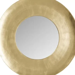 Spiegel-KARE Design Wandspiegel Planet Gold O108Cm