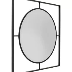 Spiegel-KARE Design Wandspiegel Stanford Frame Matt Schwarz O90Cm