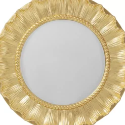 Spiegel-KARE Design Wandspiegel Sun Ray Gold O84Cm