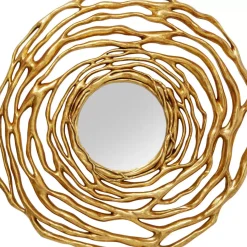Spiegel-KARE Design Wandspiegel Twiggy Gold O121Cm
