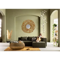 Spiegel-KARE Design Wandspiegel Twiggy Gold O121Cm