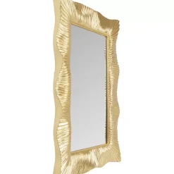 Spiegel-KARE Design Wandspiegel Wavy Brass 94X124Cm