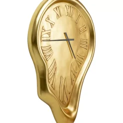 Uhren-KARE Design Wanduhr Big Drop Gold 92X127Cm