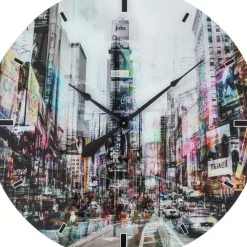 Uhren-KARE Design Wanduhr Glas Times Square O80Cm