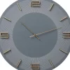 Uhren-KARE Design Wanduhr Leonardo Grau/Gold