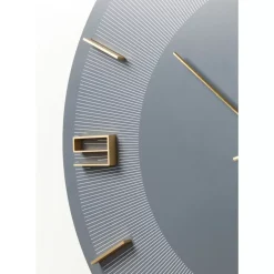 Uhren-KARE Design Wanduhr Leonardo Grau/Gold