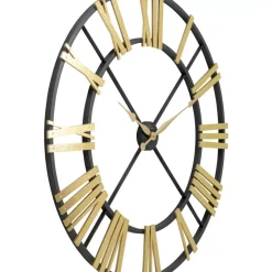 Uhren-KARE Design Wanduhr Nevio Brass O95Cm