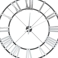 Uhren-KARE Design Wanduhr Nevio Silber O95Cm