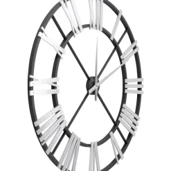 Uhren-KARE Design Wanduhr Nevio Silber O95Cm
