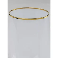 Geschirr & Tischaccessoires-KARE Design Wasserglas Diamond Gold Rim