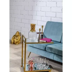 Geschirr & Tischaccessoires-KARE Design Wasserglas Diamond Gold Rim