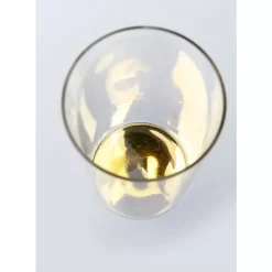 Geschirr & Tischaccessoires-KARE Design Wasserglas Electra Gold 15Cm