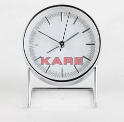 Uhren-KARE Design Wecker Levin Silber