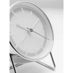 Uhren-KARE Design Wecker Levin Silber