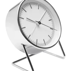 Uhren-KARE Design Wecker Levin Silber