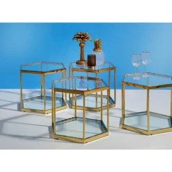 Geschirr & Tischaccessoires-KARE Design Weinglas Diamond Gold Rim