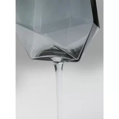 Geschirr & Tischaccessoires-KARE Design Weinglas Diamond Smoke