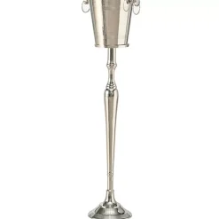 Geschirr & Tischaccessoires-KARE Design Weinkuhler Pillar Silber