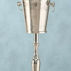 Geschirr & Tischaccessoires-KARE Design Weinkuhler Pillar Silber