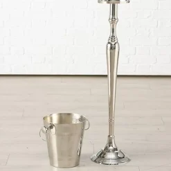 Geschirr & Tischaccessoires-KARE Design Weinkuhler Pillar Silber