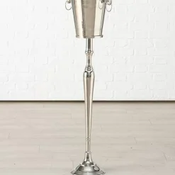 Geschirr & Tischaccessoires-KARE Design Weinkuhler Pillar Silber