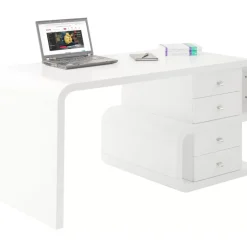 Tische-KARE Design White Club Schreibtisch Snake 150X70Cm