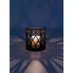 Kerzenständer & Laternen-KARE Design Windlicht Hayat Schwarz 15Cm