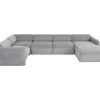 Sofas & Couches-KARE Design Wohnlandschaft 1 Lucca Grau Rechts 328Cm