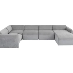Sofas & Couches-KARE Design Wohnlandschaft 1 Lucca Grau Rechts 328Cm