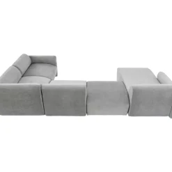 Sofas & Couches-KARE Design Wohnlandschaft 2 Lucca Grau Links 328Cm