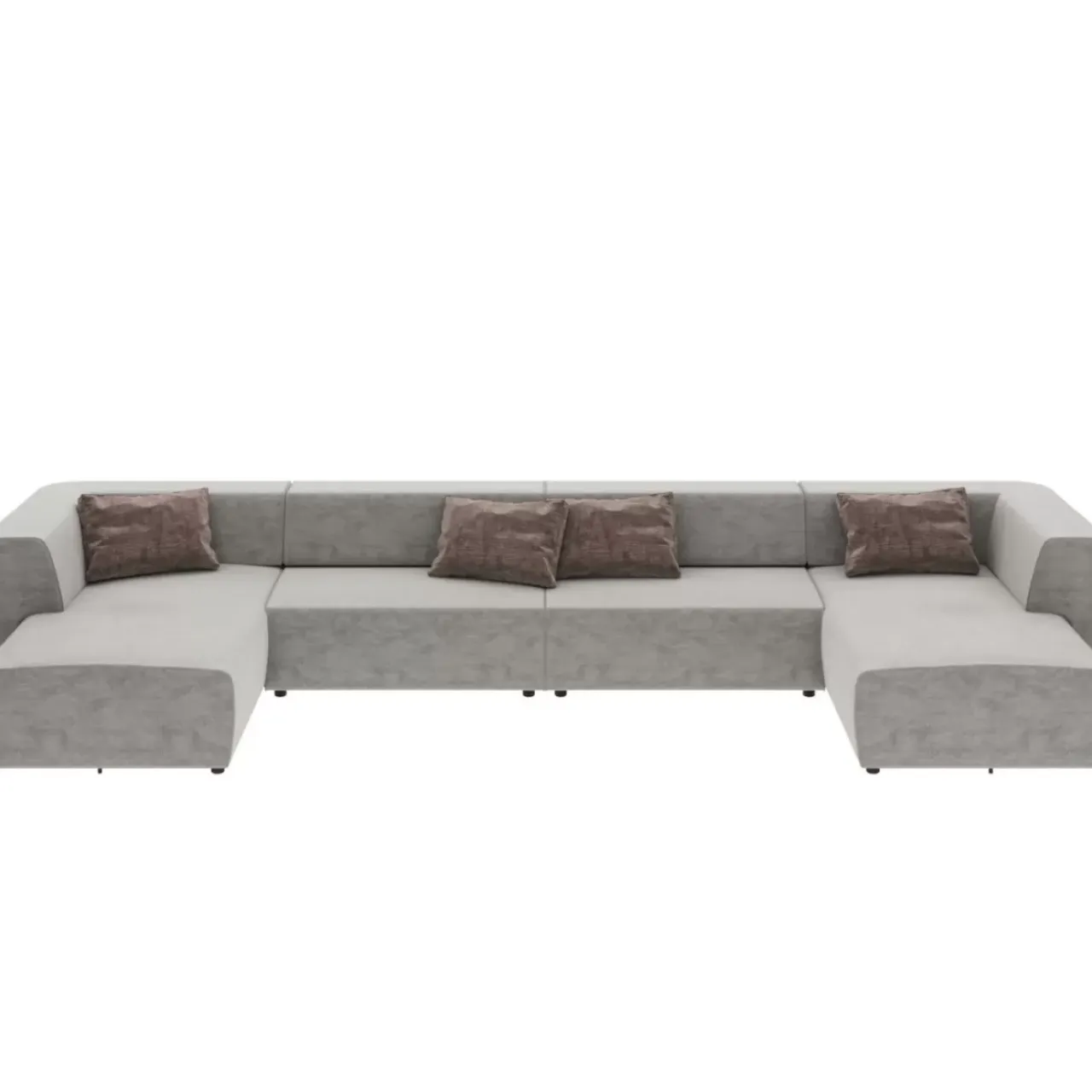 Sofas & Couches-KARE Design Wohnlandschaft Infinity Malibu Grau 434Cm