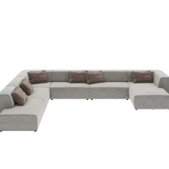 Sofas & Couches-KARE Design Wohnlandschaft Infinity Miami Grau 417Cm