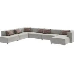 Sofas & Couches-KARE Design Wohnlandschaft Infinity Miami Grau 417Cm