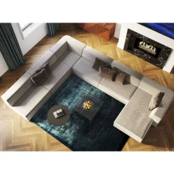 Sofas & Couches-KARE Design Wohnlandschaft Infinity Miami Grau 417Cm