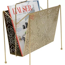 Zeitungsständer-KARE Design Zeitungsständer Basket Gold Gros