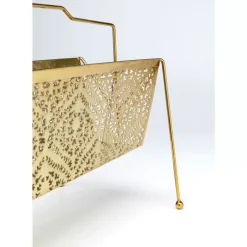 Zeitungsständer-KARE Design Zeitungsständer Basket Gold Klein