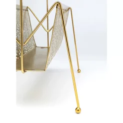 Zeitungsständer-KARE Design Zeitungsständer Basket Gold Klein